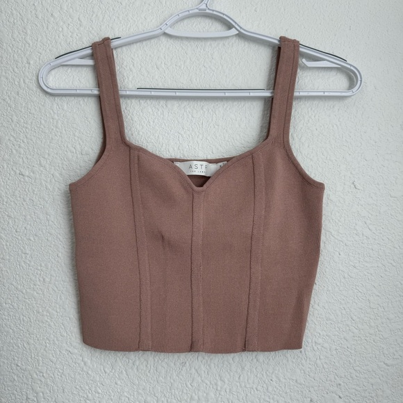 ASTR Milano sweater cropped tank in mauve pink size M - Picture 2 of 6